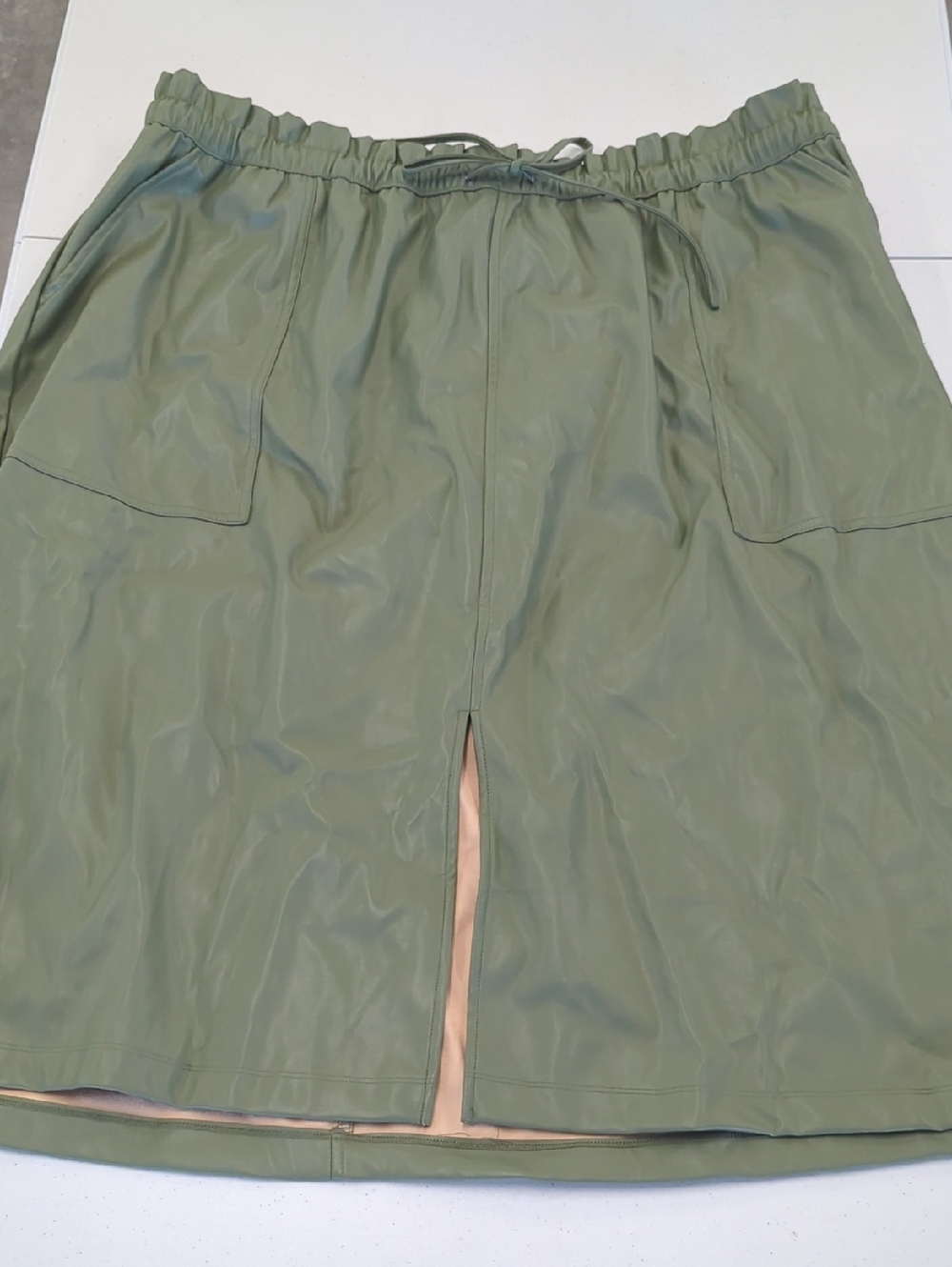 Ava & Viv Olive Green Skirt with Front Slit